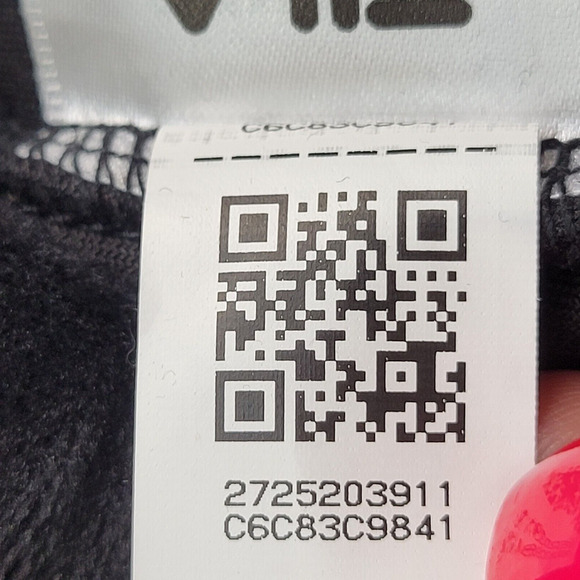 New Fila Hoodie Womens Large Black Velvet 1/4 Zip Hooded Pullover Sweatshirt NWT - Picture 13 of 15